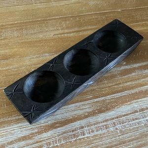 Primitive Carved Wood Trinket Tray